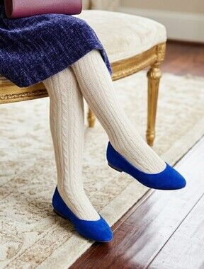 ✨ Two Pretty Cobalt Blue Suede Ballet Flats - Size EU 25 ✨